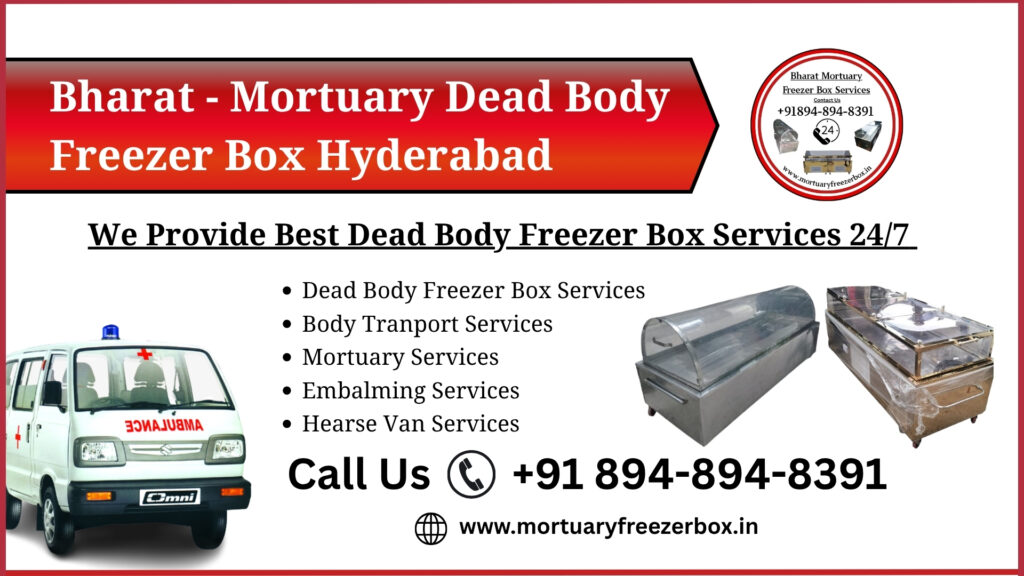 Dead body freezer box near Chanchalguda